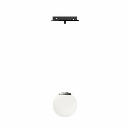 sospensione led per binario magnetico 8w 48v 2700k nero ip20 sphere beneito faure 5378