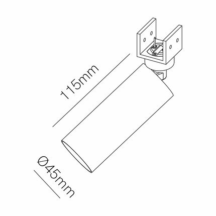 faretto led da binario 8w 48v 3000k bianco ip65 beneito faure 5397
