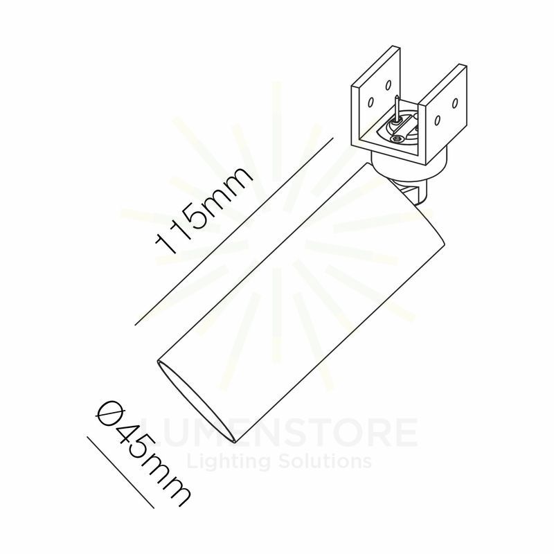 faretto led da binario 8w 48v 3000k bianco ip65 beneito faure 5397