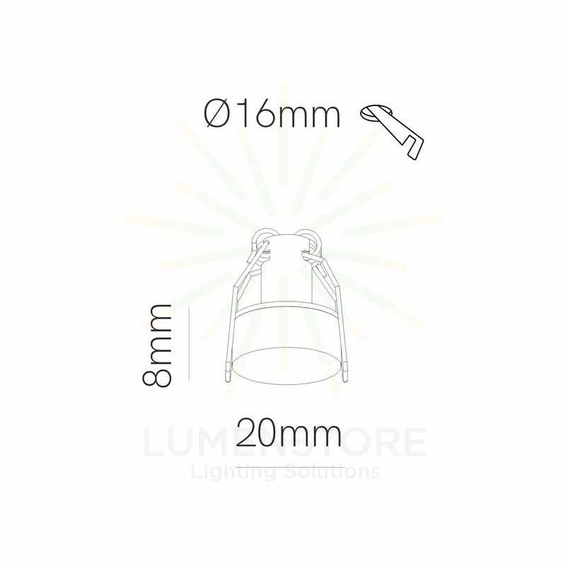 faretto led da incasso 2w 220/240v 3000k bianco ip20 beneito faure 5259