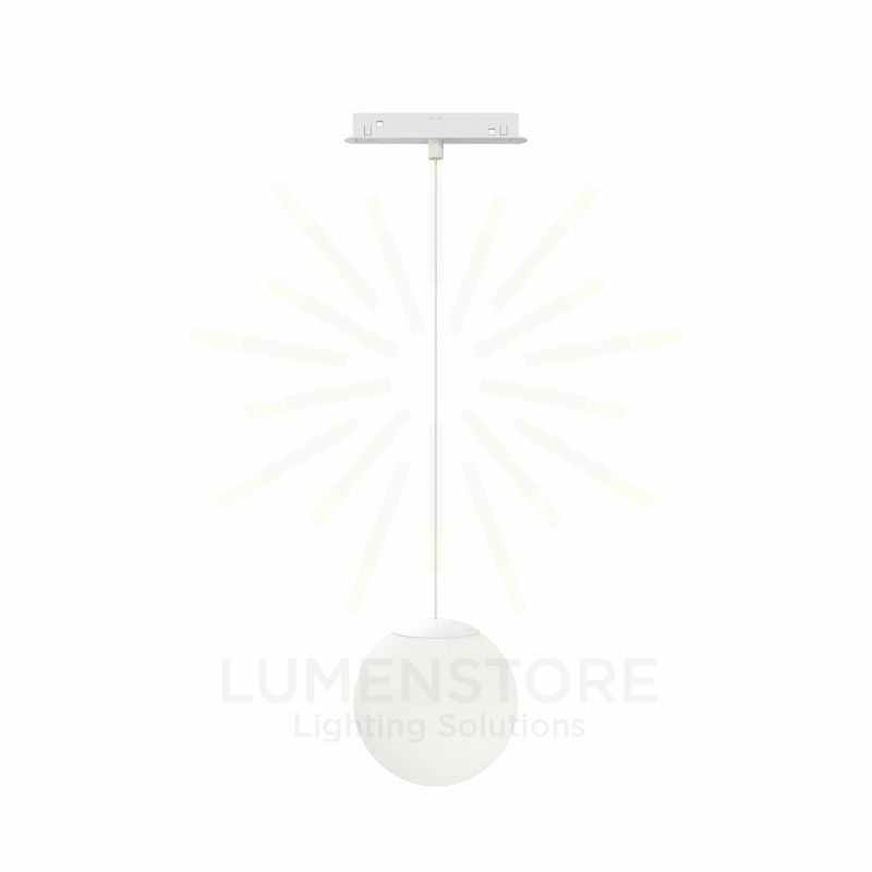 sospensione led per binario magnetico 8w 48v 3000k bianco ip20 sphere beneito faure 5376