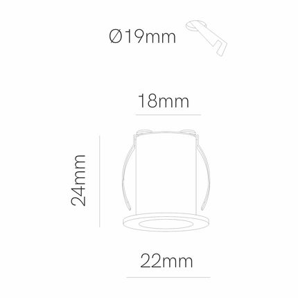 proiettore led da incasso atom 2w 220/240v 3000k nero ip20 beneito faure 5271
