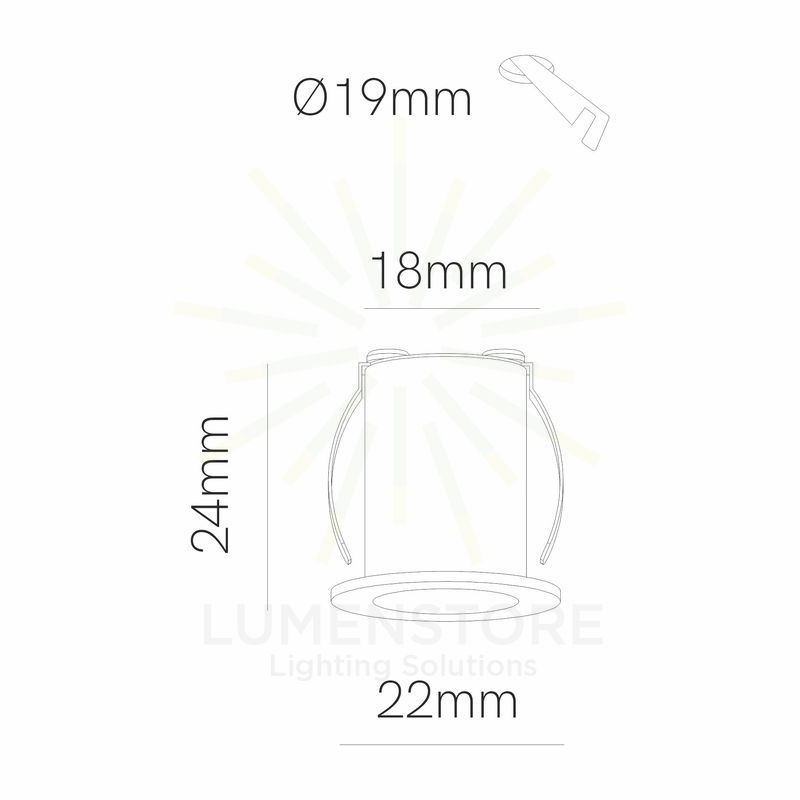 proiettore led da incasso atom 2w 220/240v 3000k nero ip20 beneito faure 5271