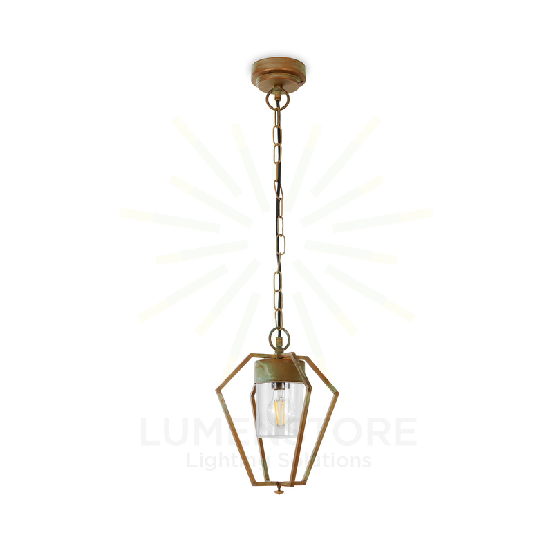 lampadario gemstone e27 ottone anticato ip44 ml3462