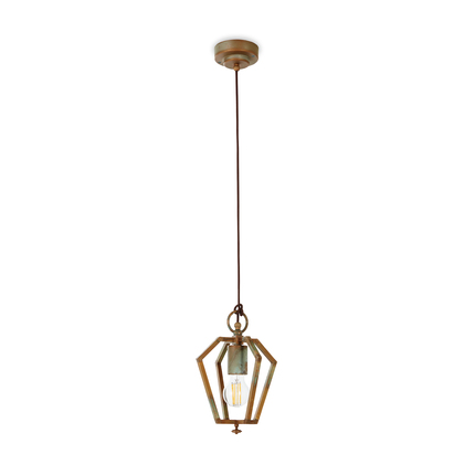 lampadario a sospensione gemstone e27 ottone anticato ip20 ml3482