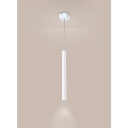 lampadario tubi diodi 3w luce calda 3000k affralux grande quadrato bianco