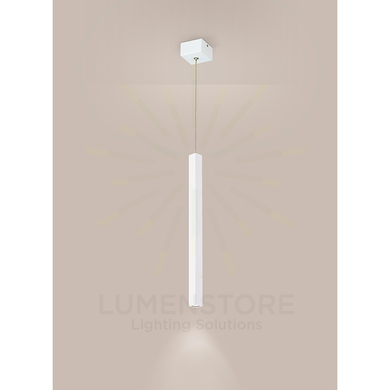lampadario tubi diodi 3w luce calda 3000k affralux grande quadrato bianco