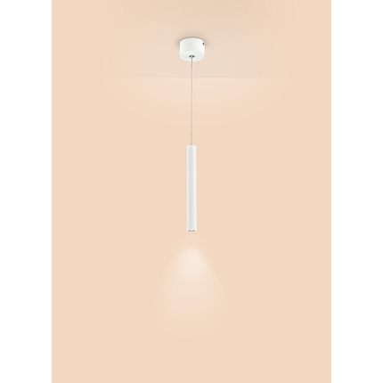 lampadario tubi diodi 3w luce calda 3000k affralux piccolo tondo bianco