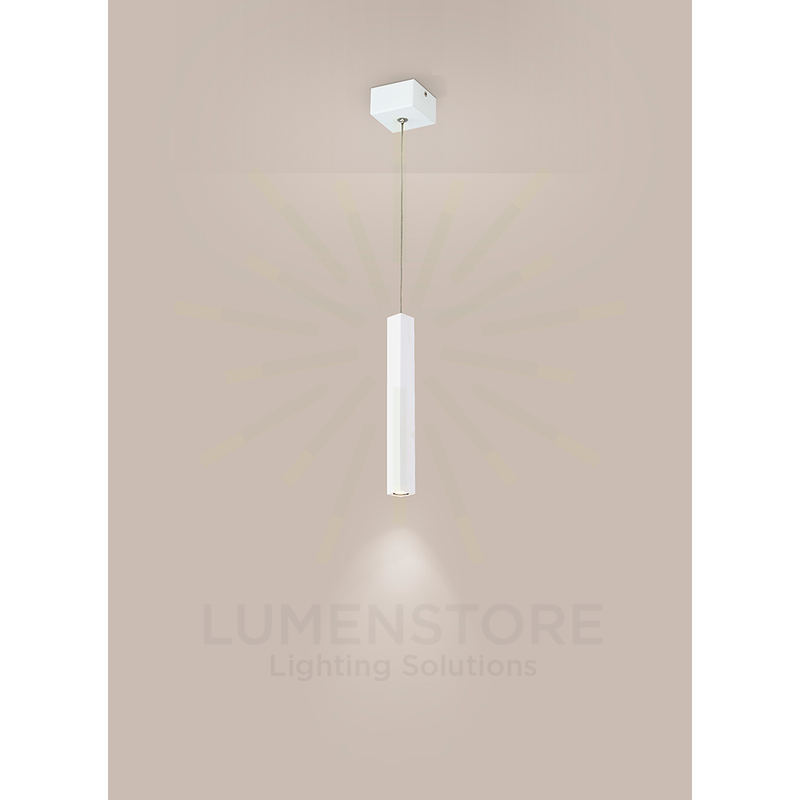 lampadario tubi diodi 3w luce calda 3000k affralux piccolo quadrato bianco