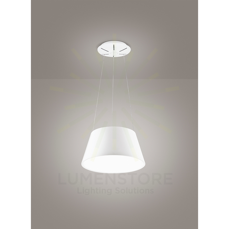 lampadario parabole diodi 63w luce calda 3200k affralux tronco cono medio