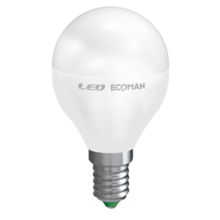 lampadina led sfera e14 8w luce naturale 4000k ecoman vetro ghiaccio