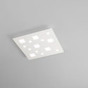 plafoniera checker board 60w luce calda 3000k isyluce xl bianco