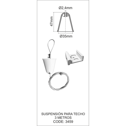 accessorio installazione a sospensione beneito faure 3459 bianco