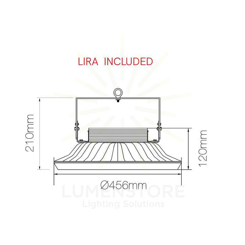 sospensione led 300w luce naturale 4000k beneito faure ip65 ik10