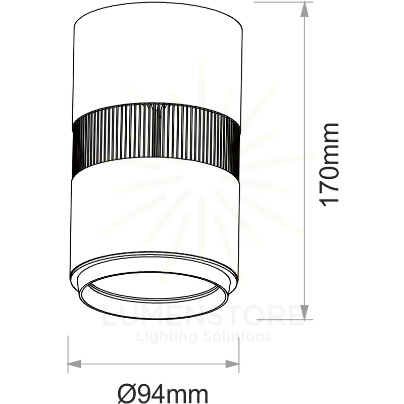 faretto city 17w luce calda 3000k beneito faure bianco