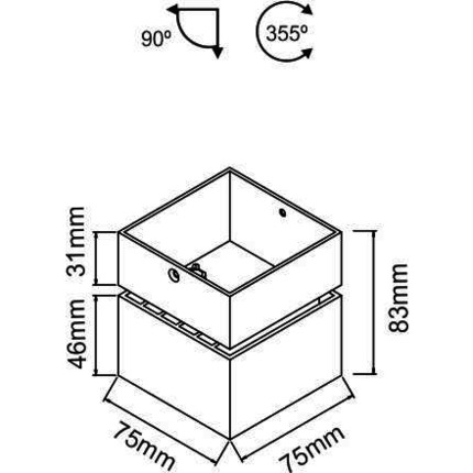 faretto led da soffitto mini rubyc 7w 220/240v 2700k/3200k/4000k nero ip20 beneito faure 4333