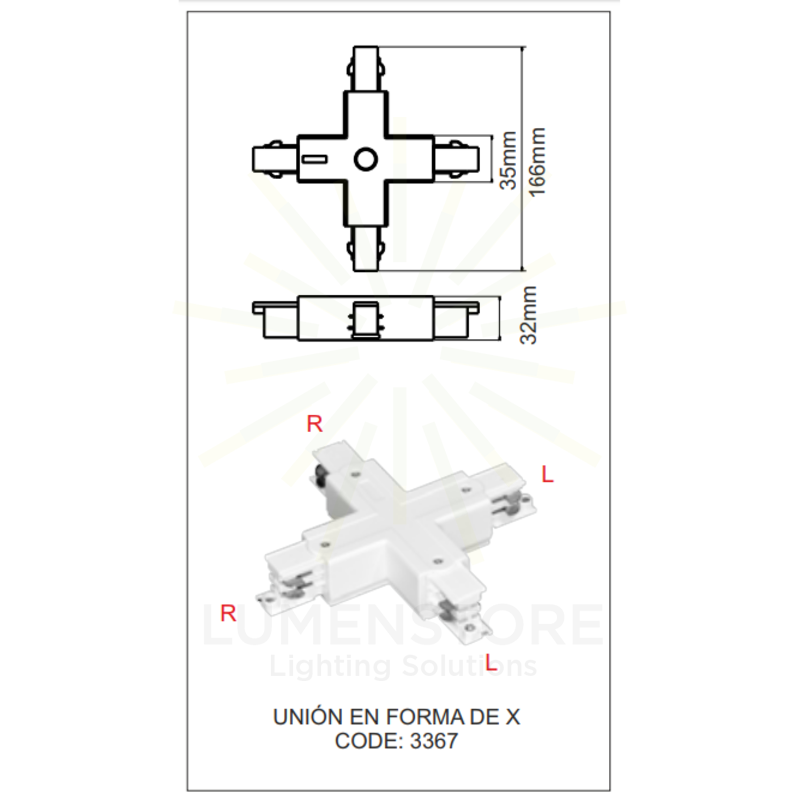 accessorio giunzione "x" beneito faure 3367 bianco