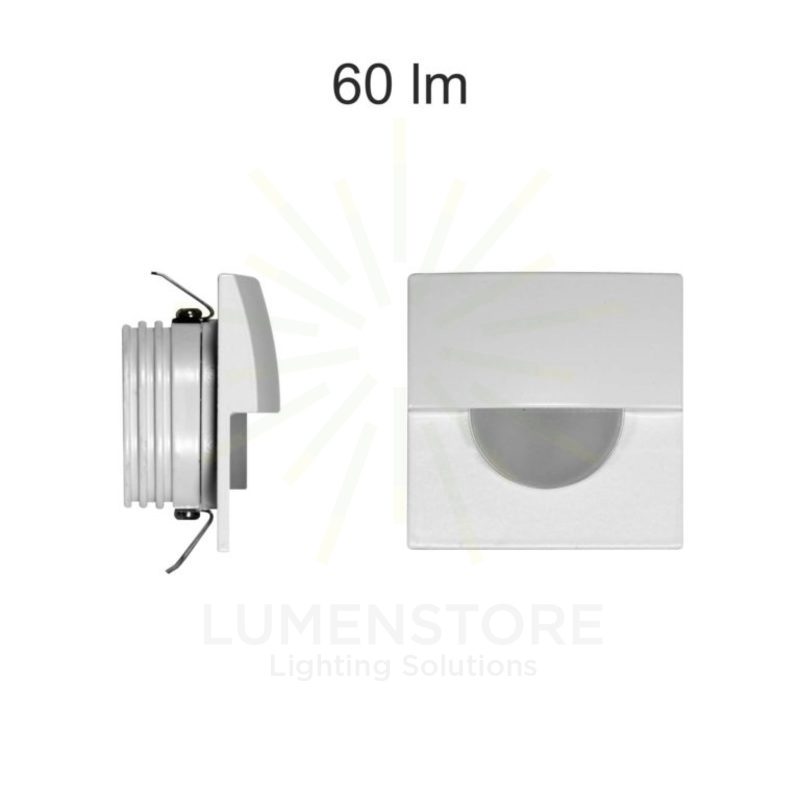 segnapasso led da incasso 2w 220/240v 3000k bianco ip20 beneito faure 4108