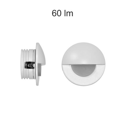 segnapasso led da incasso 2w 220/240v 3000k bianco ip20 beneito faure 4126
