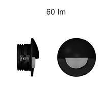 segnapasso led da incasso 2w 220/240v 3000k nero ip20 beneito faure 4127