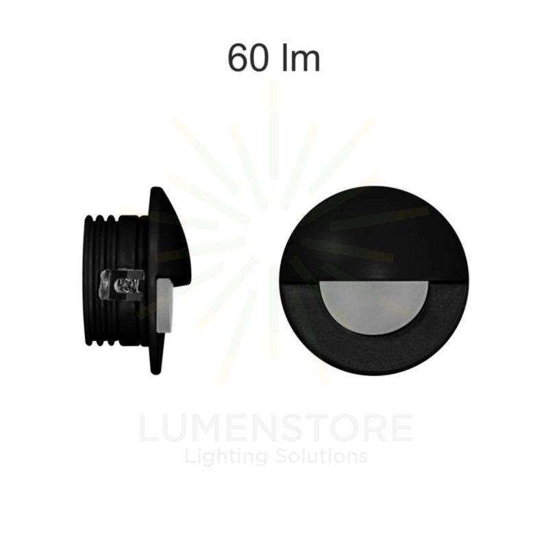segnapasso led da incasso 2w 220/240v 3000k nero ip20 beneito faure 4127