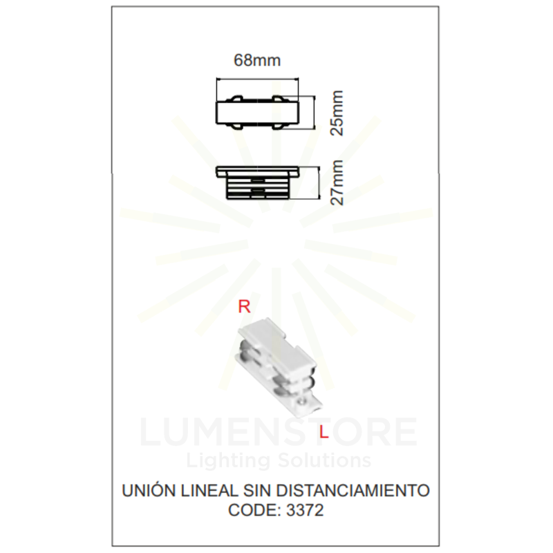 accessorio giunzione lineare beneito faure 3372 bianco senza distaccamento