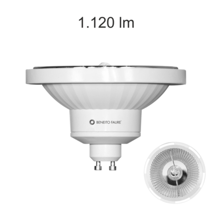 lampadina led dole ar111 gu10 15w luce calda 830 beneito faure