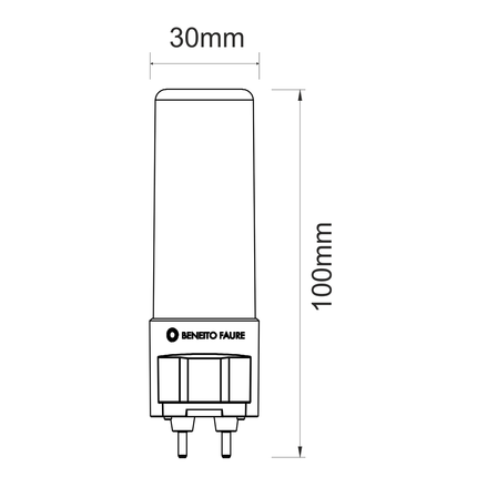 lampadina led hqi tubular g12 10w luce calda 830 beneito faure