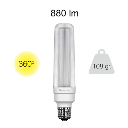 lampadina led pl e27 10w luce naturale 840 beneito faure