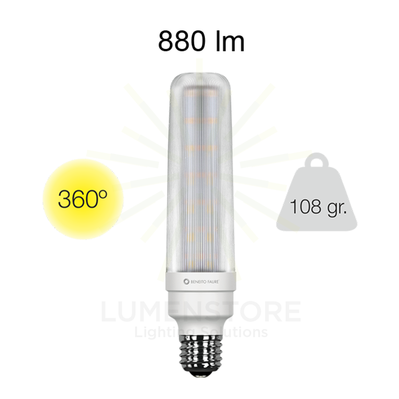 lampadina led pl e27 10w luce naturale 840 beneito faure