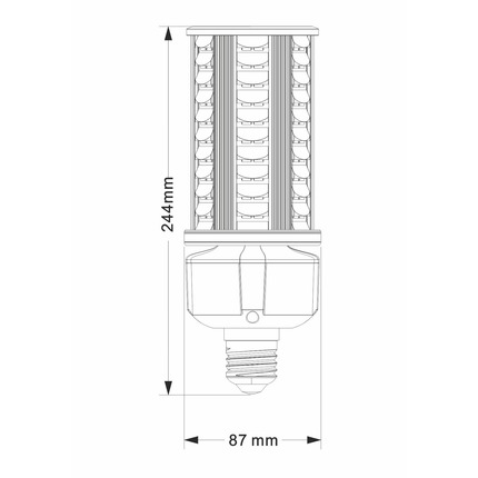 lampadina led obo e40 45w luce calda 722 beneito faure ip64