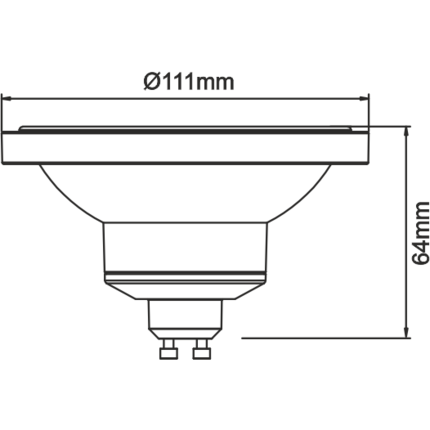 lampadina led lynk ar111 gu10 13w 2700k 3455
