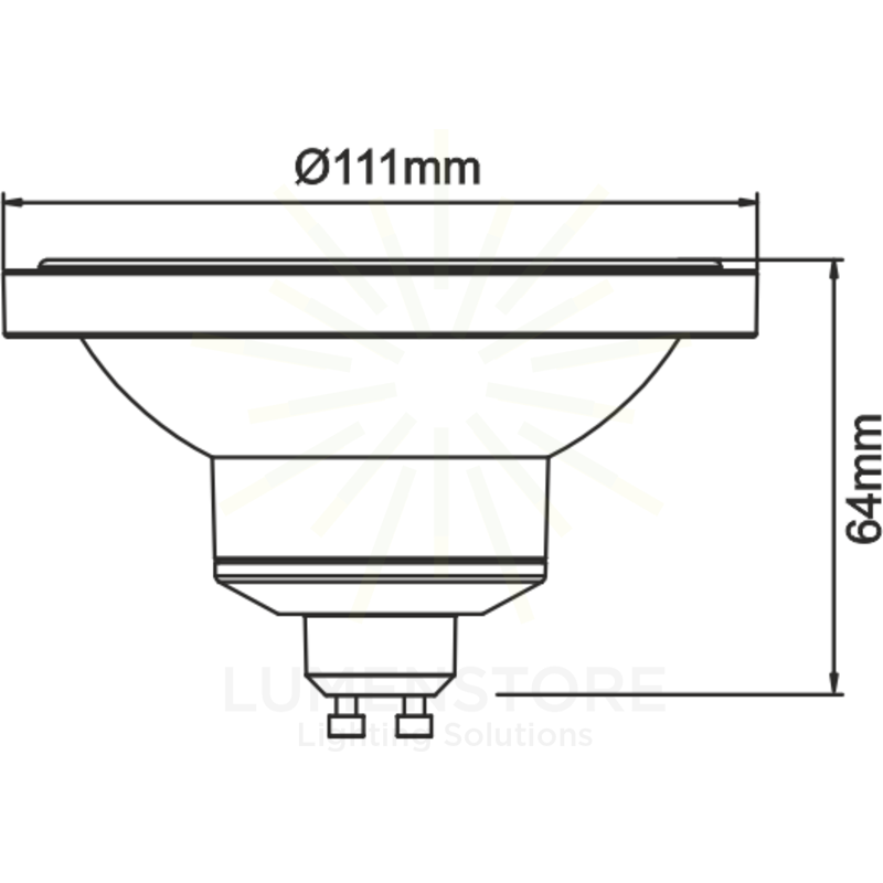 lampadina led lynk ar111 gu10 13w luce calda 827 beneito faure