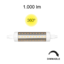 lampadina led lineal tubular r7s 11w luce calda 830 beneito faure dimmerabile