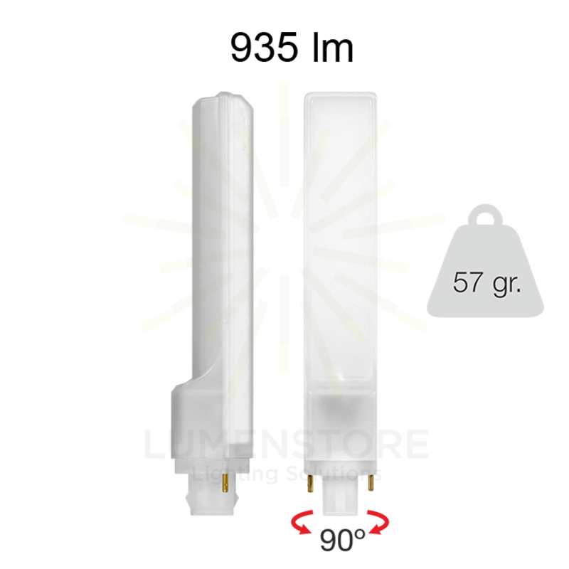 lampadina led cala g24 2pin 9w luce naturale 840 beneito faure