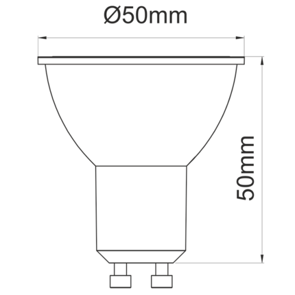 lampadina led system gu10 8w luce calda 830 beneito faure dimmerabile