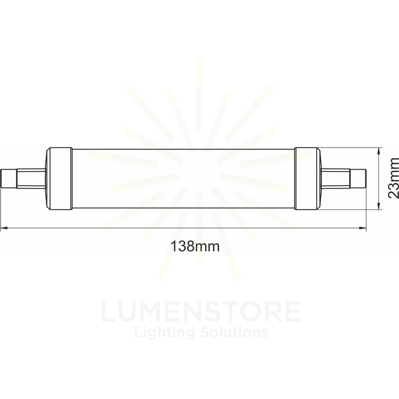 lampadina led hqi rx7s 13w luce calda 830 beneito faure