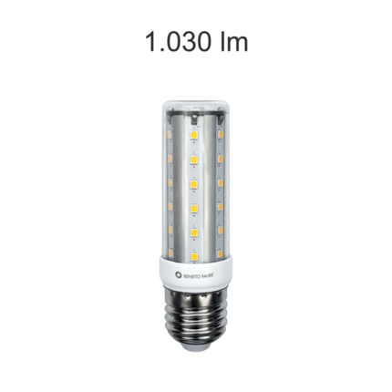 lampadina led hqi tubular e27 10w luce naturale 840 beneito faure