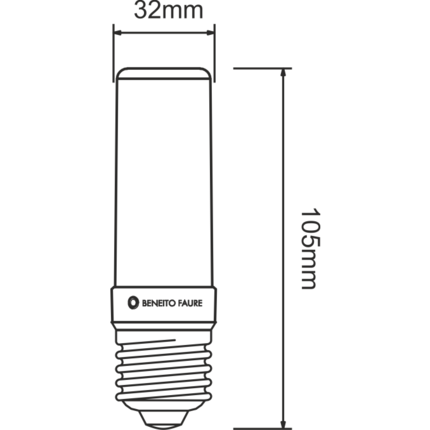 lampadina led hqi tubular e27 10w luce naturale 840 beneito faure