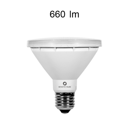 lampadina led par30 r-line e27 10w luce calda 830 beneito faure ip65