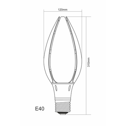 lampadina led noa e40 85w luce calda 827 beneito faure