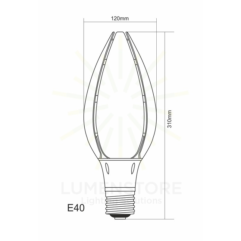 lampadina led noa e40 85w luce calda 827 beneito faure