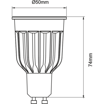 lampadina led power gu10 12w luce calda 830 beneito faure dimmerabile