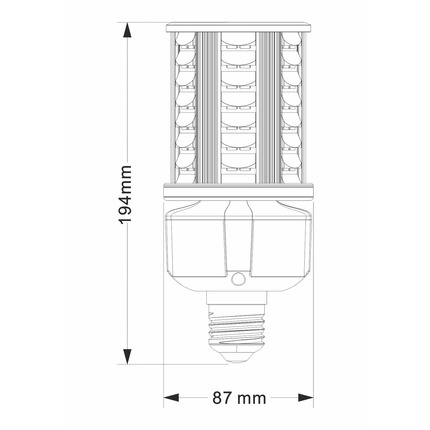 lampadina led obo e27 27w luce fredda 850 beneito faure ip64