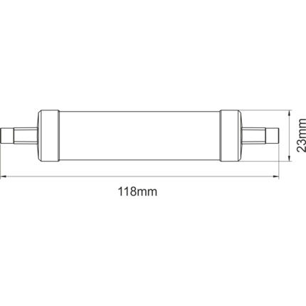 lampadina led lineal tubular r7s 11w luce calda 830 beneito faure dimmerabile