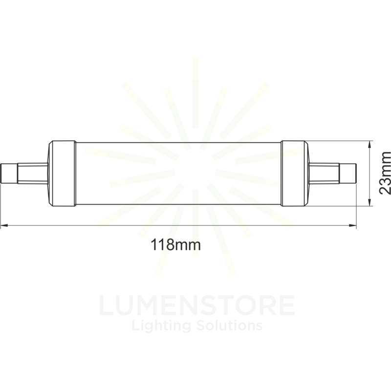 lampadina led lineal tubular r7s 11w luce calda 830 beneito faure dimmerabile