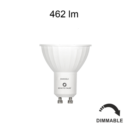 lampadina led uniform-line gu10 6w luce calda 830 beneito faure dimmerabile