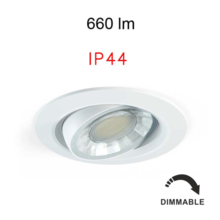 downlight compac r 8w luce naturale 4000k beneito faure bianco ip44