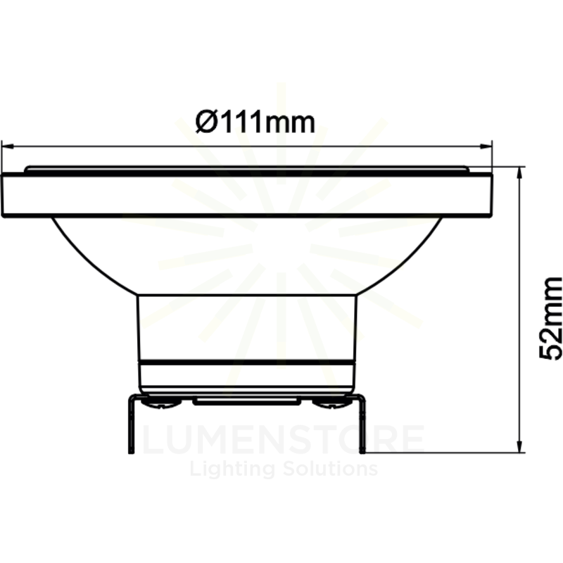 lampadina led lynk ar111 g53 13w luce calda 827 beneito faure