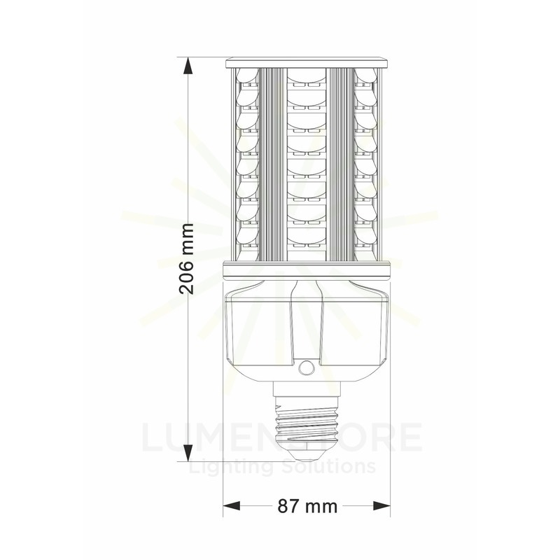 lampadina led obo e27 36w luce fredda 850 beneito faure ip64